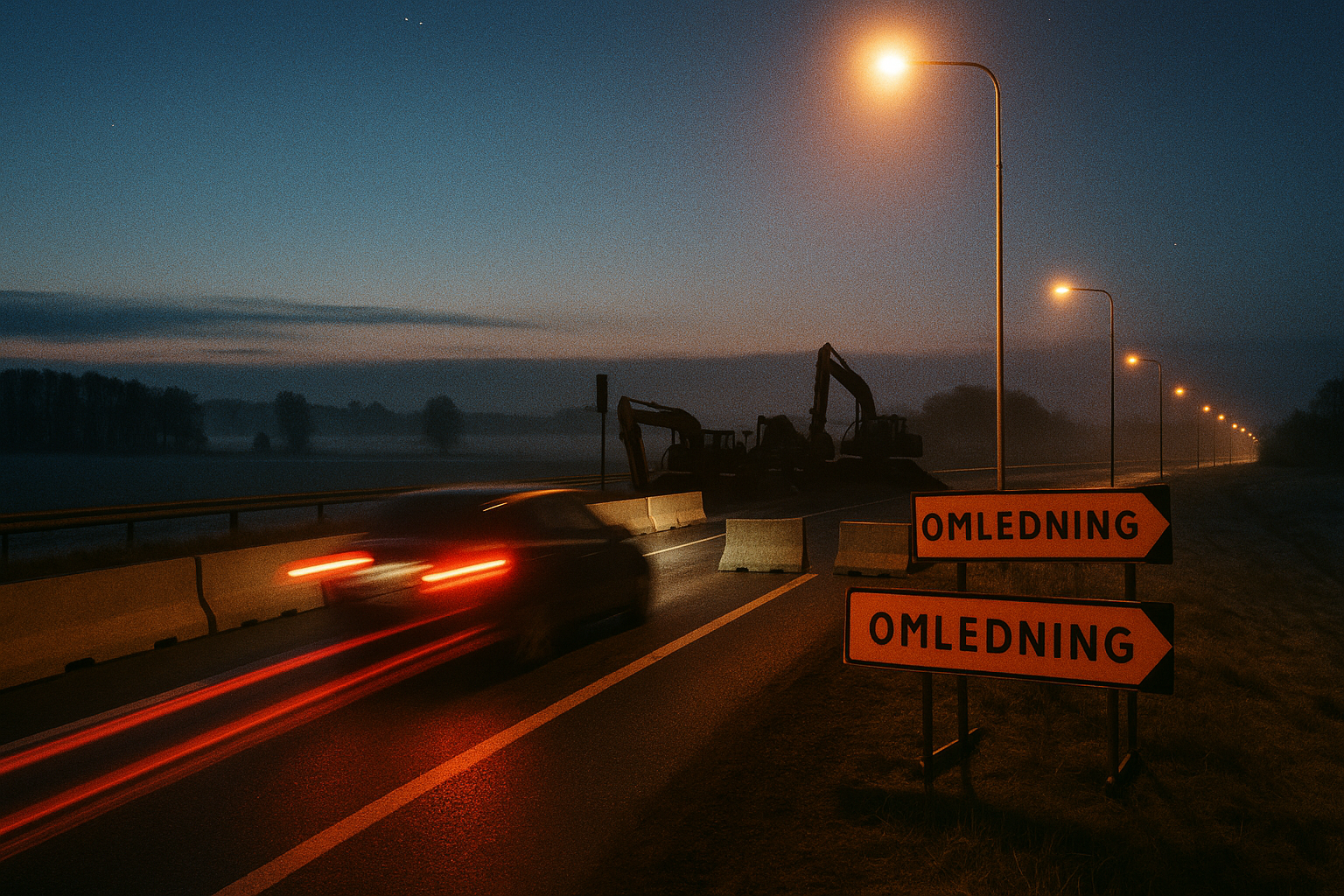 E20-anslutning vid Holmestad stängs – Karlsborgs pendling österut påverkas året ut