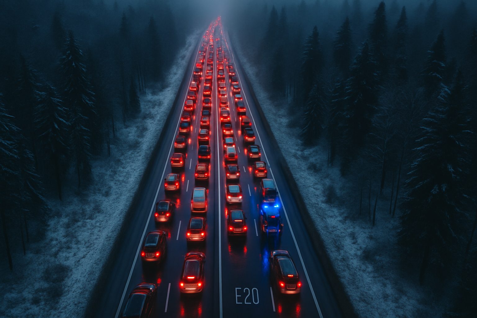 E20 Backa–Nolängen stängd mot Laxå efter fordonshaveri – återkommande störningar på genomfartsleden