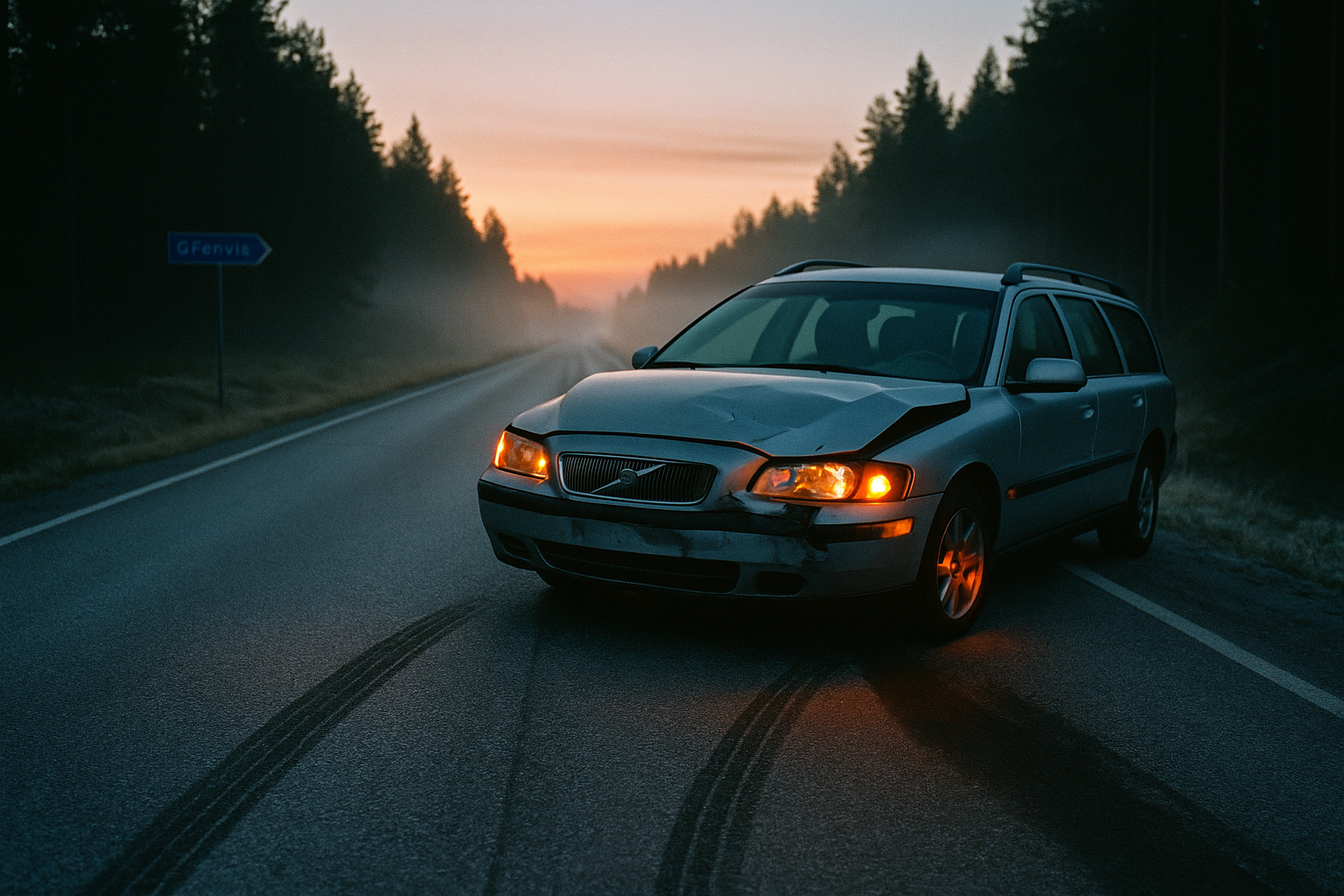 Viltolycka stoppar trafik på väg 49 mellan Svanvik och Granvik