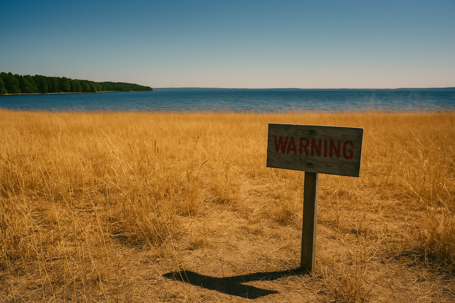 SMHI varnar: Förhöjd gräsbrandrisk i Karlsborg under tisdag