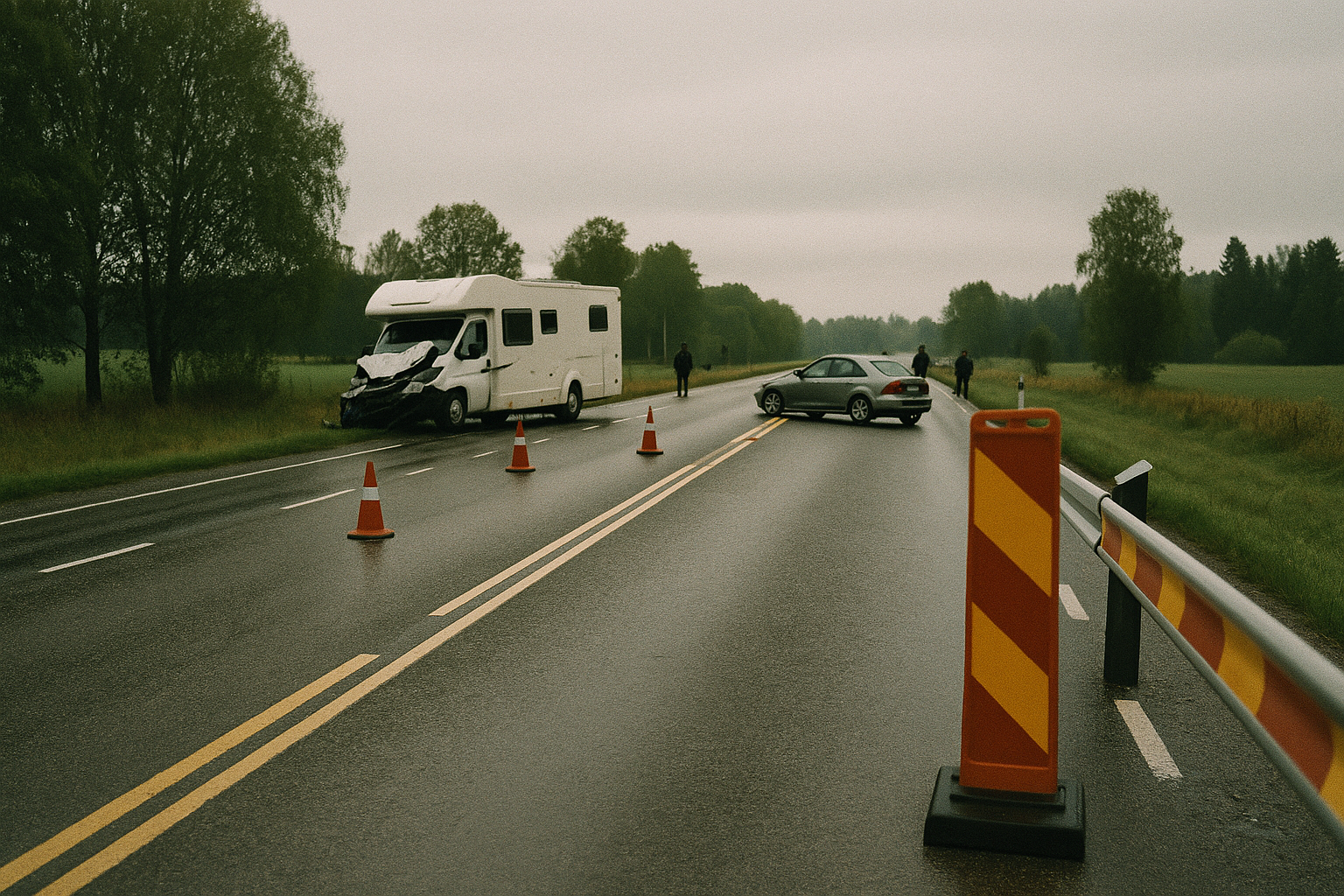 Olycka på väg 202 stoppar trafik i Töreboda