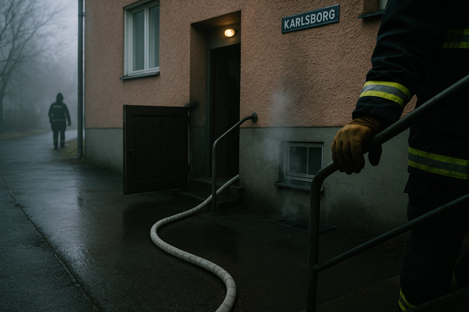 Rök från torktumlare utlöser räddningsinsats i Karlsborg