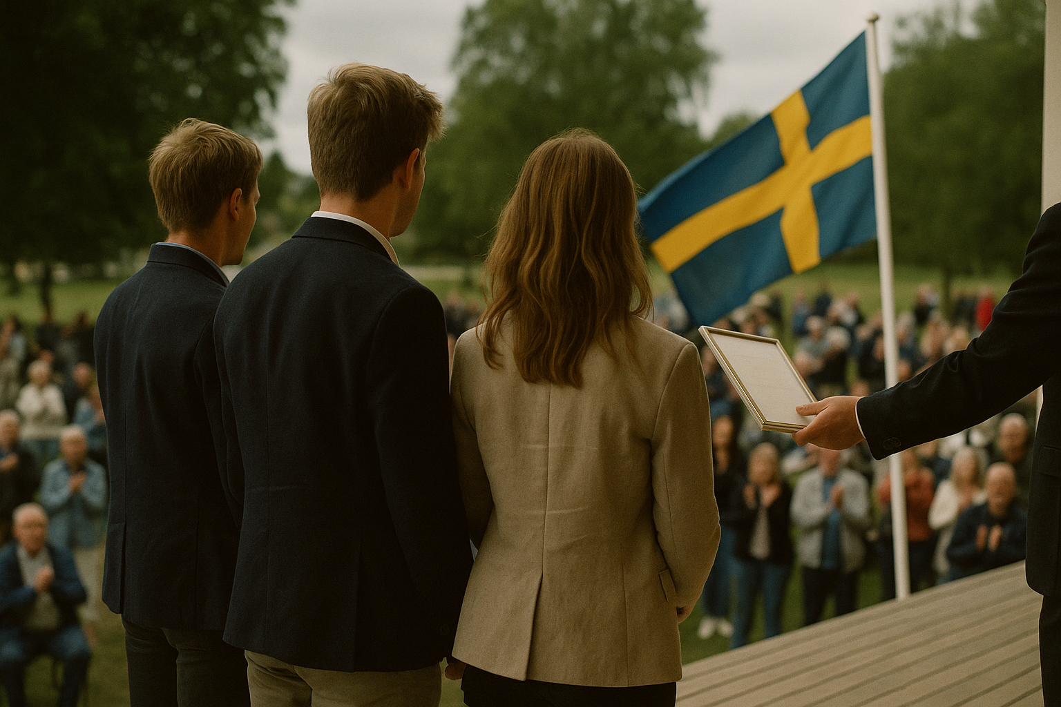 Tibro delar ut stipendier till Selahn och Aiff vid nationaldagsfirande i Balteryd