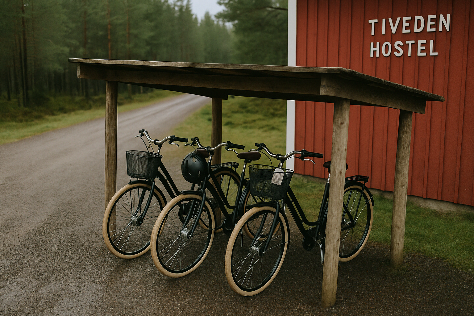 Tivedstorp hyr ut cyklar för gäster i Tiveden