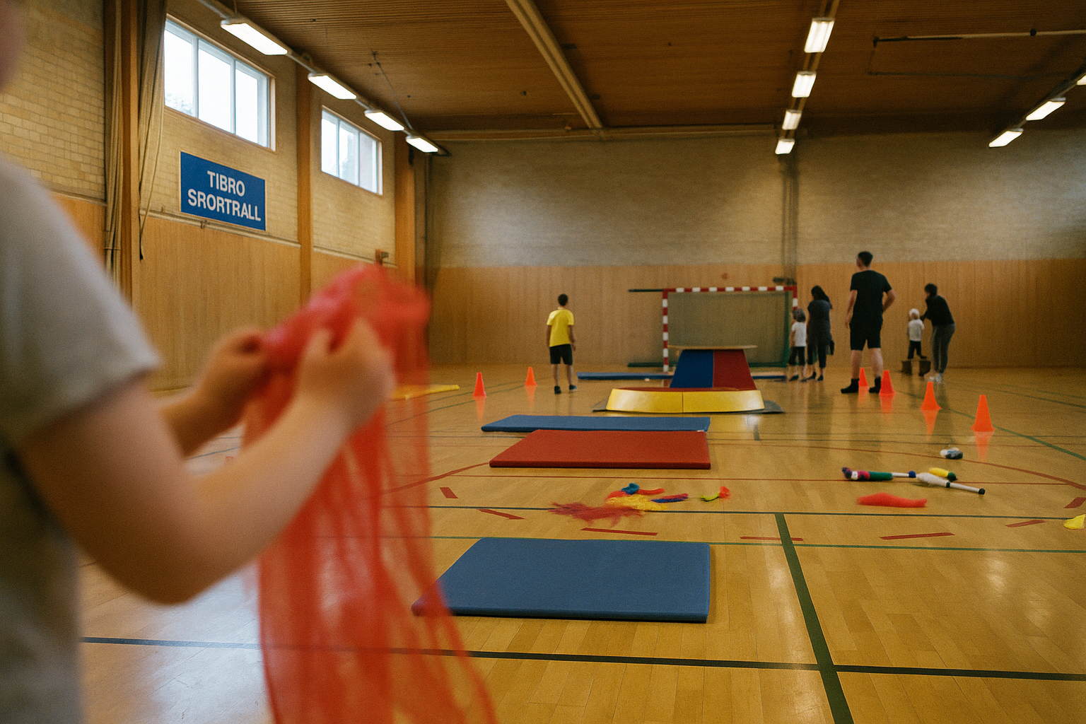 Tibro fyller sporthall med cirkusdag för barnfamiljer