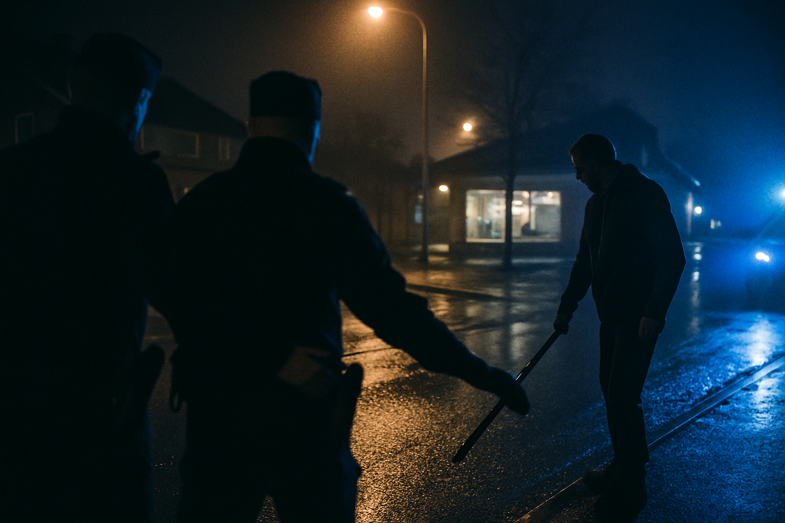 Polis stoppar man med järnrör efter hot i Tibro