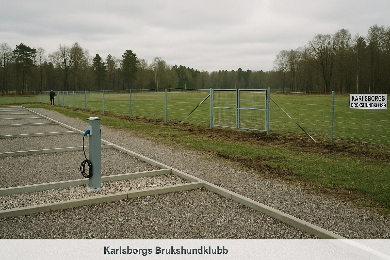 Brukshundklubb öppnar ställplats med el och vildsvinssäkrade planer
